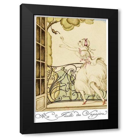 Sur talons rouges-contes image 029 Black Modern Wood Framed Art Print by Wegener, Gerda