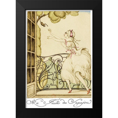 Sur talons rouges-contes image 029 Black Modern Wood Framed Art Print by Wegener, Gerda