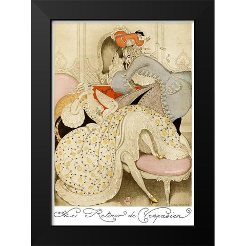 Sur talons rouges-contes image 047 Black Modern Wood Framed Art Print by Wegener, Gerda