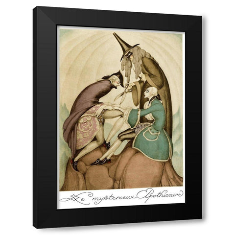 Sur talons rouges-contes image 101 Black Modern Wood Framed Art Print by Wegener, Gerda