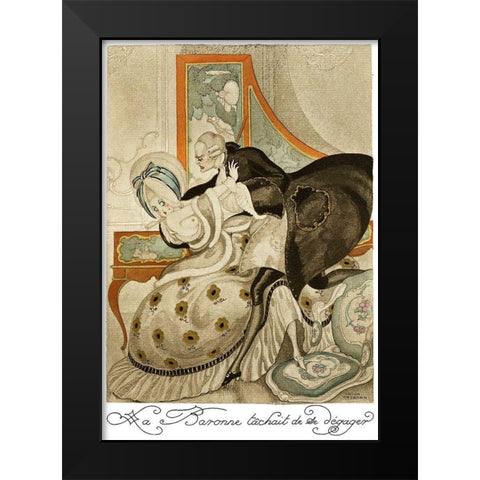 Sur talons rouges-contes image 111 Black Modern Wood Framed Art Print by Wegener, Gerda