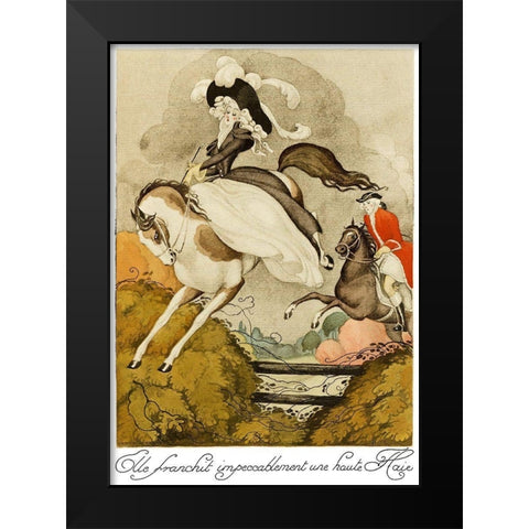 Sur talons rouges-contes image 121 Black Modern Wood Framed Art Print by Wegener, Gerda
