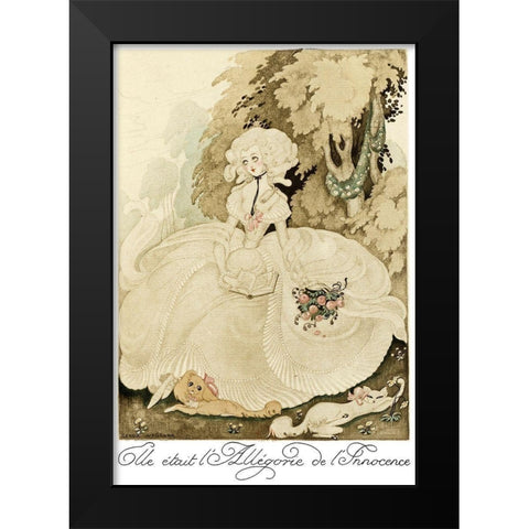 Sur talons rouges-contes image 139 Black Modern Wood Framed Art Print by Wegener, Gerda