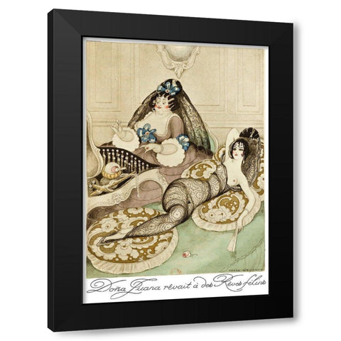 Sur talons rouges-contes image 157 Black Modern Wood Framed Art Print by Wegener, Gerda