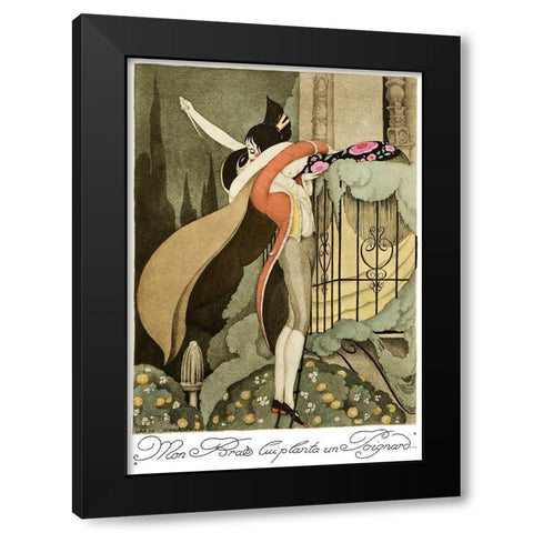 Sur talons rouges-contes image 185 Black Modern Wood Framed Art Print with Double Matting by Wegener, Gerda