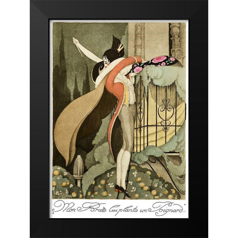 Sur talons rouges-contes image 185 Black Modern Wood Framed Art Print by Wegener, Gerda