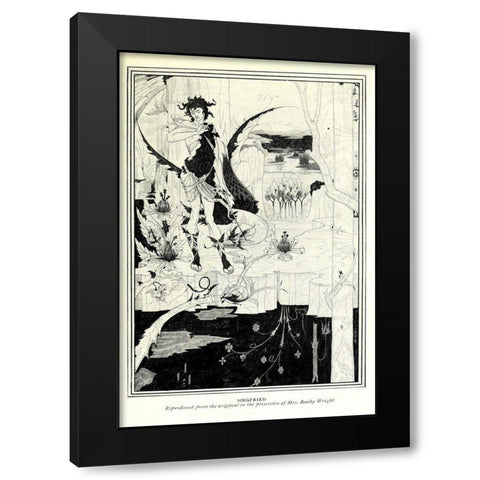 Siegfried 1909 Black Modern Wood Framed Art Print by Beardsley, Aubrey