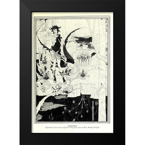 Siegfried 1909 Black Modern Wood Framed Art Print by Beardsley, Aubrey