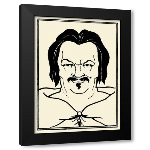 Balzac 1918 Black Modern Wood Framed Art Print by Beardsley, Aubrey