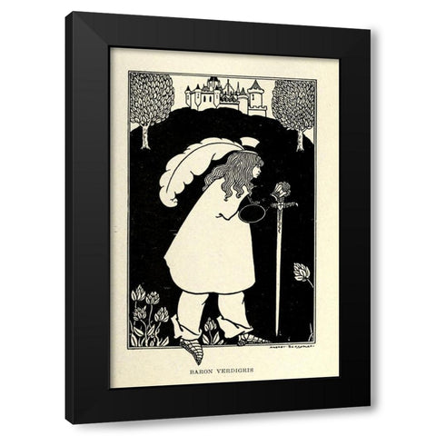Baron Verdigris 1918 Black Modern Wood Framed Art Print by Beardsley, Aubrey
