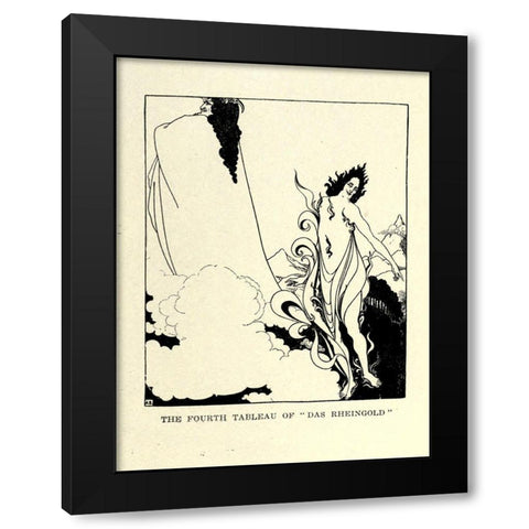 Das Rheingold 1918 Black Modern Wood Framed Art Print by Beardsley, Aubrey
