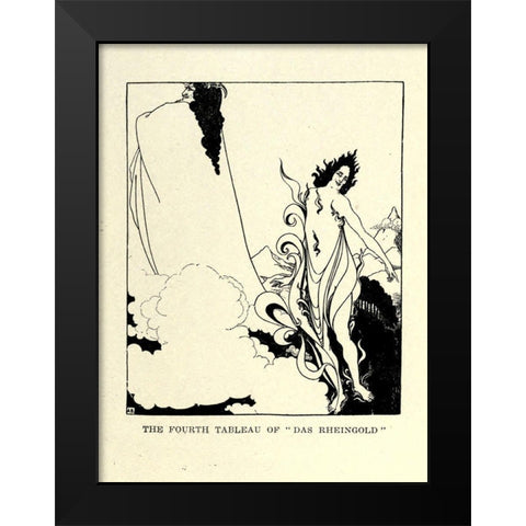 Das Rheingold 1918 Black Modern Wood Framed Art Print by Beardsley, Aubrey