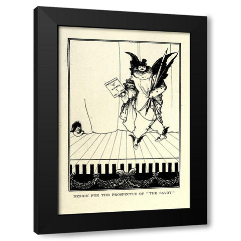 Prospectus 1 Black Modern Wood Framed Art Print by Beardsley, Aubrey