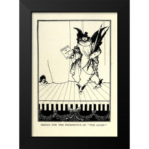 Prospectus 1 Black Modern Wood Framed Art Print by Beardsley, Aubrey