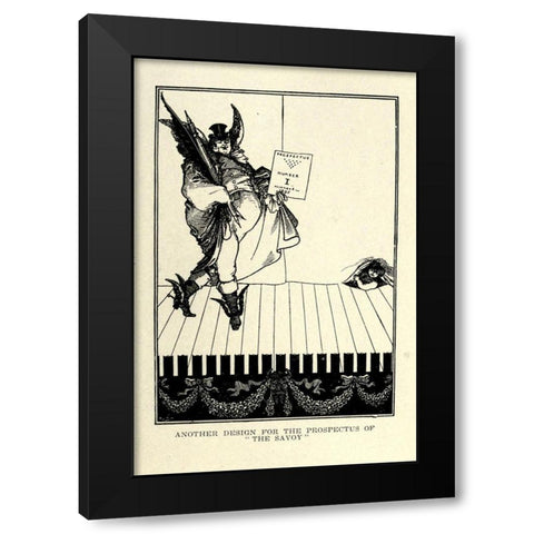 Prospectus 2 Black Modern Wood Framed Art Print by Beardsley, Aubrey