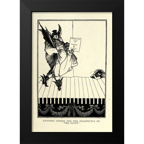 Prospectus 2 Black Modern Wood Framed Art Print by Beardsley, Aubrey