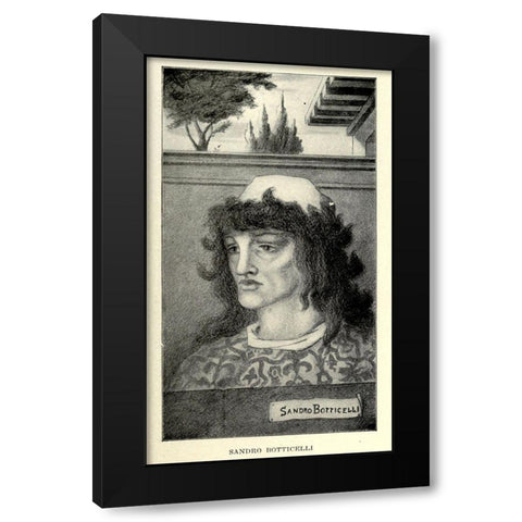 Sandro Botticelli 1918 Black Modern Wood Framed Art Print with Double Matting by Beardsley, Aubrey