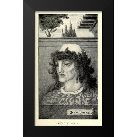 Sandro Botticelli 1918 Black Modern Wood Framed Art Print by Beardsley, Aubrey