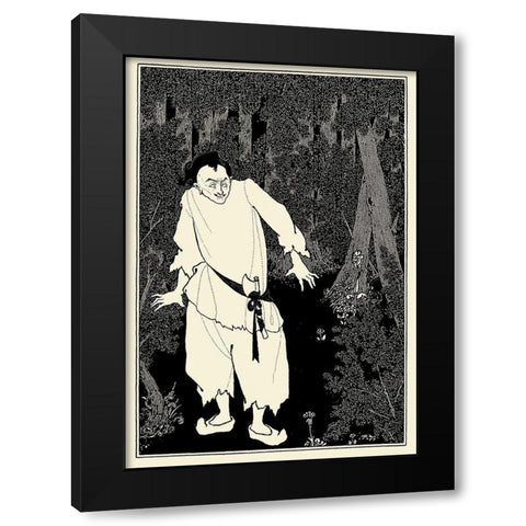 Forty Thieves Alibaba Black Modern Wood Framed Art Print by Beardsley, Aubrey