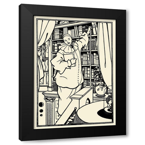 Pierrot cover design Black Modern Wood Framed Art Print with Double Matting by Beardsley, Aubrey