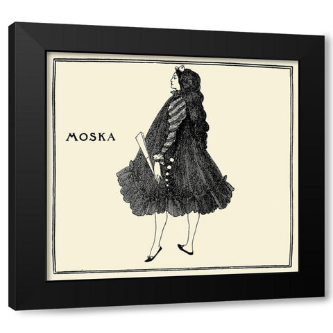 The Moska Black Modern Wood Framed Art Print by Beardsley, Aubrey