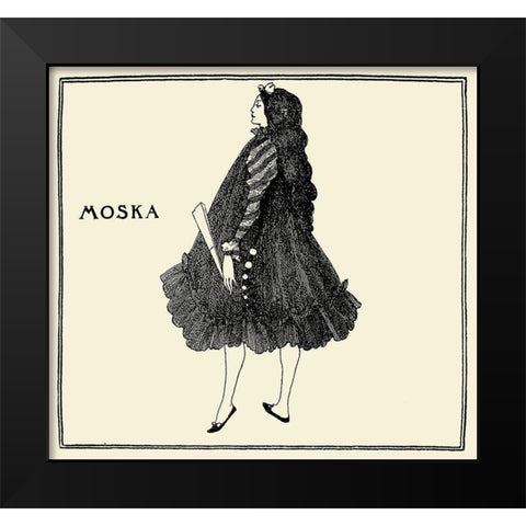 The Moska Black Modern Wood Framed Art Print by Beardsley, Aubrey