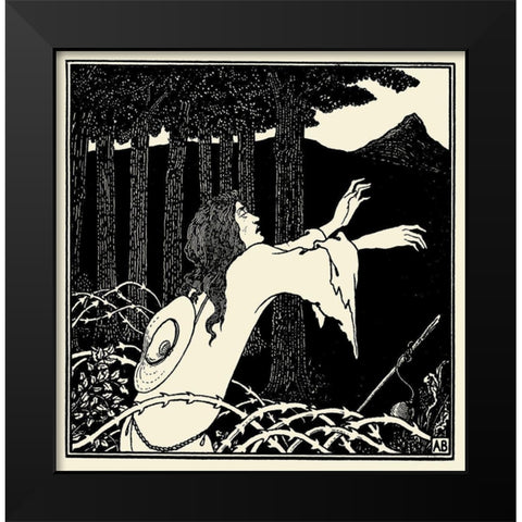 Venus and Tannhauser Black Modern Wood Framed Art Print by Beardsley, Aubrey
