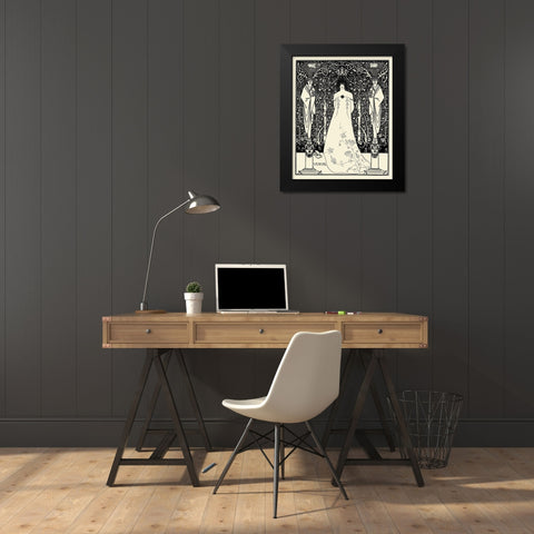 Venus and Tannhauser FP Black Modern Wood Framed Art Print by Beardsley, Aubrey