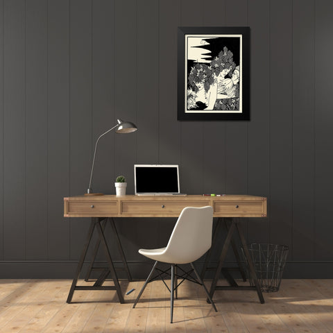 A Snare of Vintage Black Modern Wood Framed Art Print by Beardsley, Aubrey