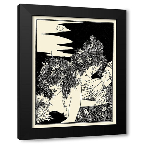 A Snare of Vintage Black Modern Wood Framed Art Print by Beardsley, Aubrey