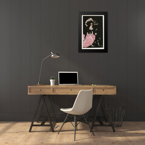 Messalina returning home Black Modern Wood Framed Art Print by Beardsley, Aubrey