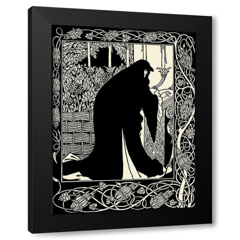 Morte DArthur 1893 - Queen Guenever Black Modern Wood Framed Art Print by Beardsley, Aubrey