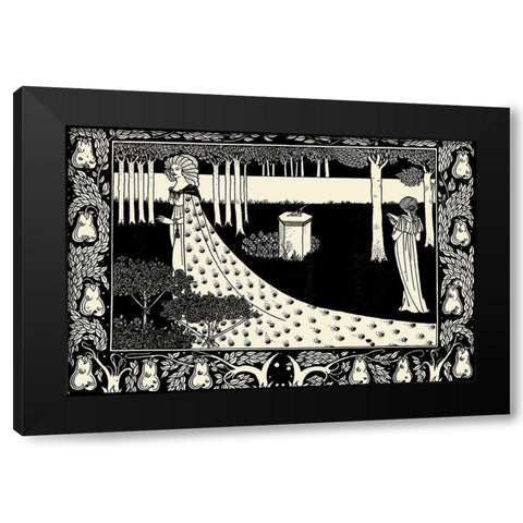 Morte DArthur 1893 - La Beale Isoud Black Modern Wood Framed Art Print by Beardsley, Aubrey