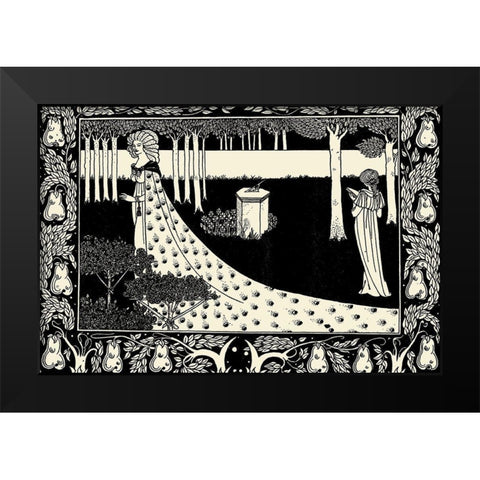 Morte DArthur 1893 - La Beale Isoud Black Modern Wood Framed Art Print by Beardsley, Aubrey