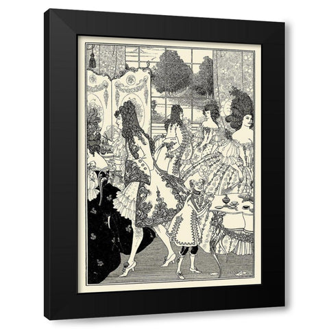 Rape of the Lock 1896 - Rape of the Lock Black Modern Wood Framed Art Print with Double Matting by Beardsley, Aubrey