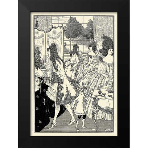 Rape of the Lock 1896 - Rape of the Lock Black Modern Wood Framed Art Print by Beardsley, Aubrey