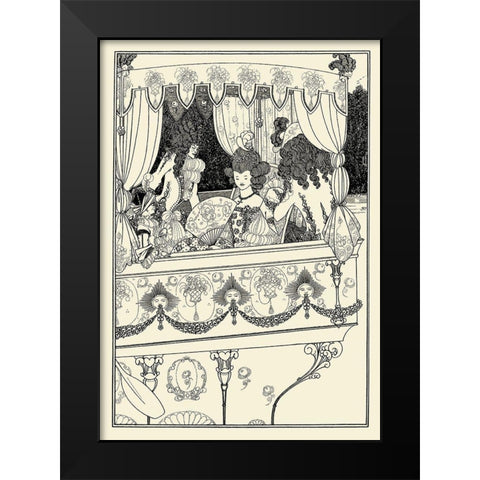 Rape of the Lock 1896 - The Barge Black Modern Wood Framed Art Print by Beardsley, Aubrey