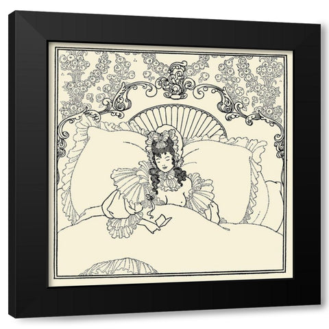 Rape of the Lock 1896 - The Billet-doux Black Modern Wood Framed Art Print with Double Matting by Beardsley, Aubrey