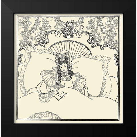 Rape of the Lock 1896 - The Billet-doux Black Modern Wood Framed Art Print by Beardsley, Aubrey