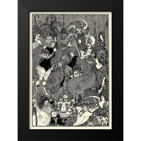 Rape of the Lock 1896 - The Cave of Spleen Black Modern Wood Framed Art Print by Beardsley, Aubrey