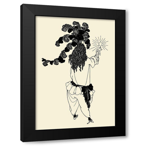 Rape of the Lock 1896 - The New Star Black Modern Wood Framed Art Print with Double Matting by Beardsley, Aubrey