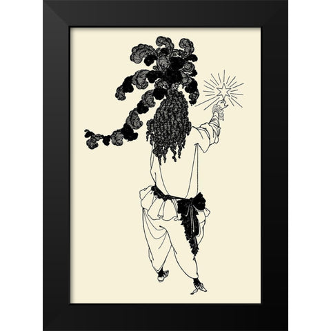 Rape of the Lock 1896 - The New Star Black Modern Wood Framed Art Print by Beardsley, Aubrey