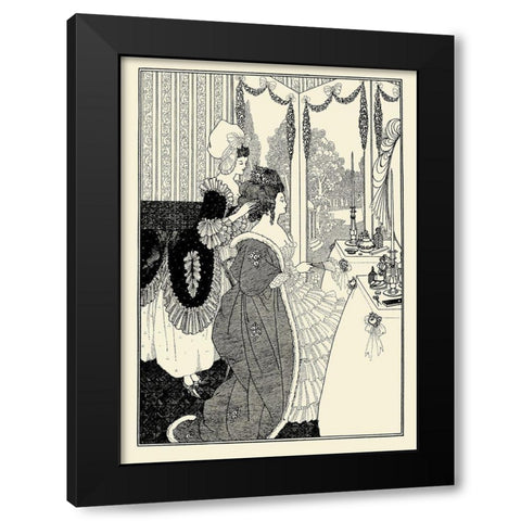 Rape of the Lock 1896 - The Toilet Black Modern Wood Framed Art Print by Beardsley, Aubrey