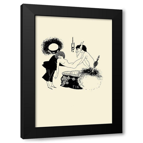 Salome 1894 - The Burial of Salome Black Modern Wood Framed Art Print by Beardsley, Aubrey