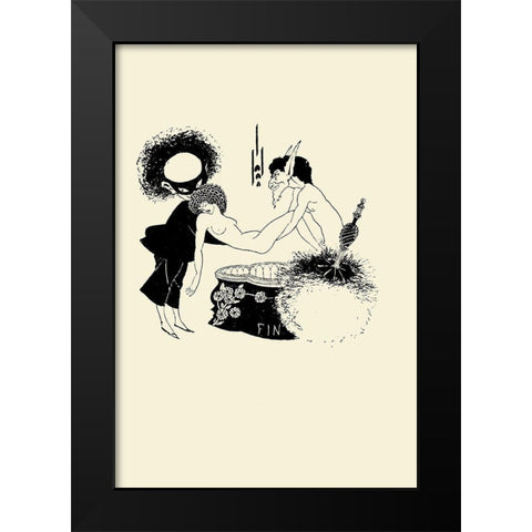 Salome 1894 - The Burial of Salome Black Modern Wood Framed Art Print by Beardsley, Aubrey