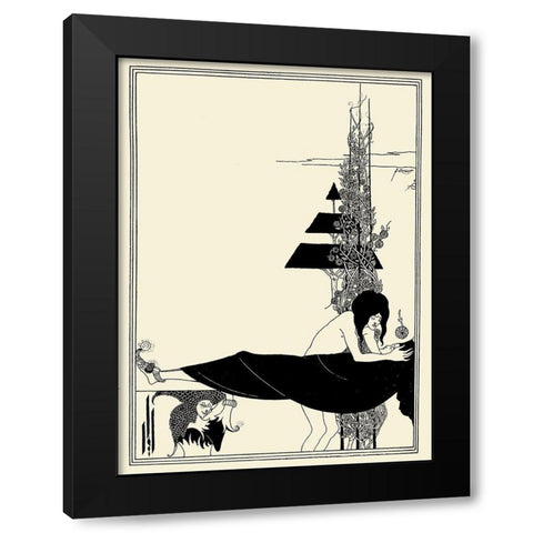 Salome 1894 - The Platonic lament Black Modern Wood Framed Art Print by Beardsley, Aubrey