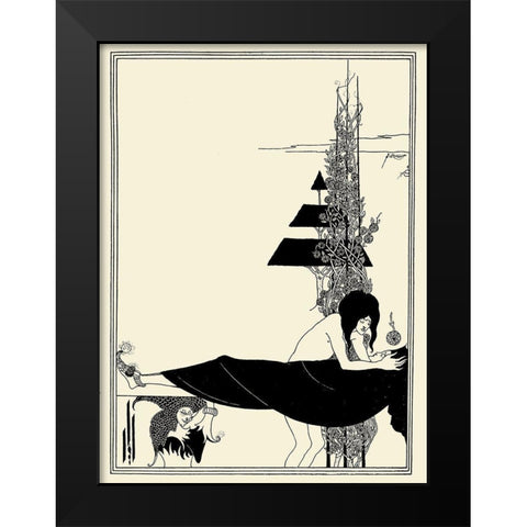 Salome 1894 - The Platonic lament Black Modern Wood Framed Art Print by Beardsley, Aubrey