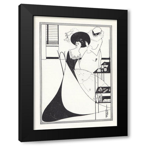 Salome 1894 - The Toilette of Salome Black Modern Wood Framed Art Print by Beardsley, Aubrey