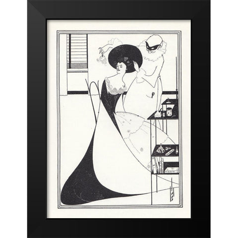 Salome 1894 - The Toilette of Salome Black Modern Wood Framed Art Print by Beardsley, Aubrey