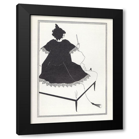 Salome 1894 - On Settee Black Modern Wood Framed Art Print with Double Matting by Beardsley, Aubrey